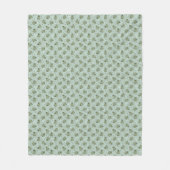 Sage Bubble Frogs - lauriergroen kinder motief. Fleece Deken (Voorkant)