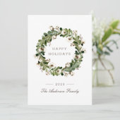 Sage Buffalo met kerstmis Feestdagenkaart (Staand voorkant)