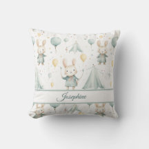 Sage Bunny Droom Gerersonaliseerde Worp Kussen