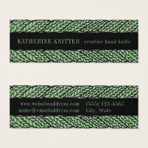 SAGE CABLE KNIT 3x1 Mini Visitekaartje
