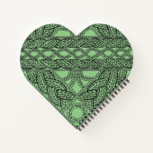 SAGE CABLE KNIT Hart Spiraal Notebook Notitieboek (Achterkant)