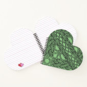 SAGE CABLE KNIT Hart Spiraal Notebook Notitieboek (Binnen)
