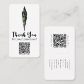 Sage Cadeau Aankoop QR Social Media Connect Visitekaartje (Voorkant / Achterkant)