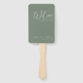 Sage Calligrafie Pictogrammen Weddenschap Handwaaier (Voorkant)