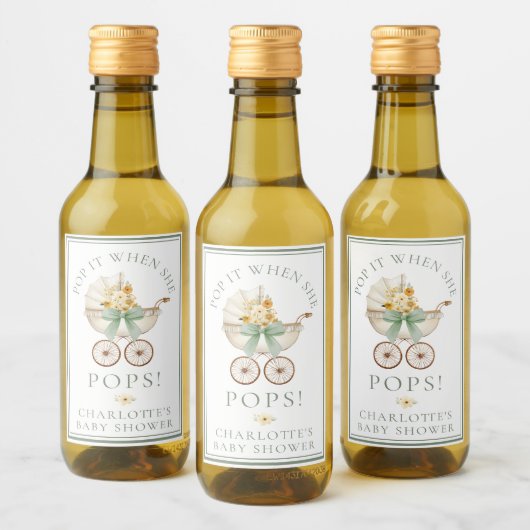 Sage Carriage Pop It When She Pops Label Wijn Etiket (Flessen)