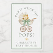 Sage Carriage Pop It When She Pops Label Wijn Etiket (Enkel label)