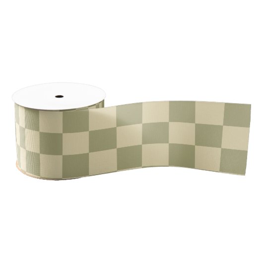 Sage Checkerboard Grosgrain Lint (Spoel)