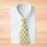 Sage Checkerboard Stropdas<br><div class="desc">Sage Checkerboard</div>