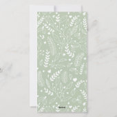 Sage Chic Moderne Neutraal 5 Foto Elegant Feestdagenkaart (Achterkant)