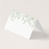 Sage Chinoiserie Bloemen Plaats Kaart Tafel Decor (Achterkant)