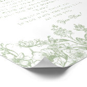 Sage Chinoiserie Dont Say Baby shower Game Poster (Hoek)