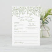 Sage Chinoiserie Floral Advies voor Baby Kaart (Staand voorkant)