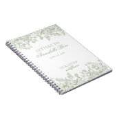 Sage Chinoiserie Floral Letters to Birthday Letter Notitieboek (Rechterzijde)
