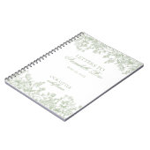 Sage Chinoiserie Floral Letters to Birthday Letter Notitieboek (Linkerzijde)