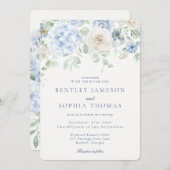 Sage Chinoiserie  Franse Bloemen Huwelijk Kaart (Voorkant / Achterkant)