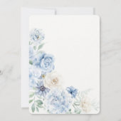 Sage Chinoiserie  Franse Bloemen Huwelijk Kaart (Achterkant)