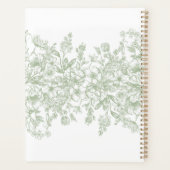 Sage Chinoiserie Vintage Bloem Mijn Eerste Jaar Planner (Achterkant)
