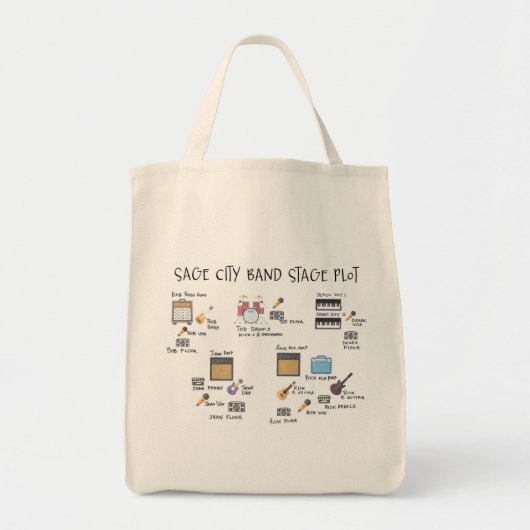 Sage City Band Stage Plot tote bag (Voorkant)