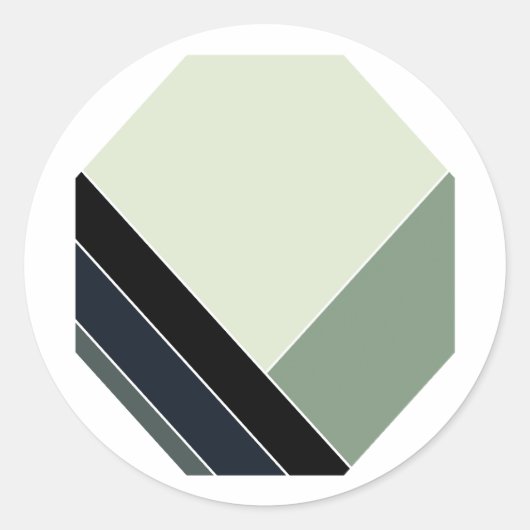 Sage Classic Zomerhuis Ronde Sticker (Voorkant)