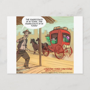 Sage Coach Is In Town Grappig Briefkaart