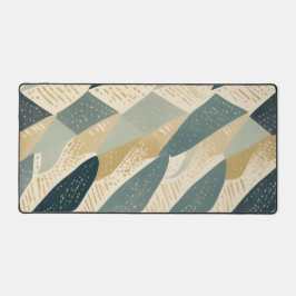 Sage Coastal Batik Parang Geïnspireerde Geometrisc Bureaumat