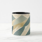 Sage Coastal Batik Parang Geïnspireerde Geometrisc Mok (Midden)