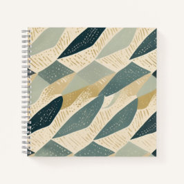 Sage Coastal Batik Parang Geïnspireerde Geometrisc Notitieboek