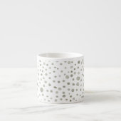 Sage Confetti Watercolor Stippen Espresso Mok (Voorkant)