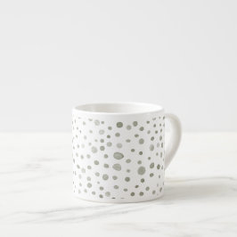 Sage Confetti Watercolor Stippen Espresso Mok
