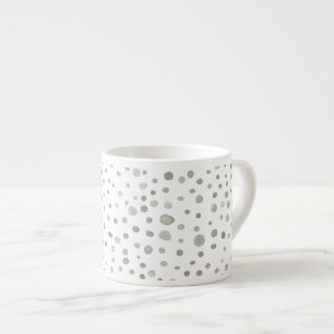 Sage Confetti Watercolor Stippen Espresso Mok