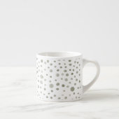 Sage Confetti Watercolor Stippen Espresso Mok (Rechts)