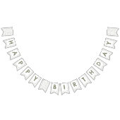 Sage Confetti Waterverf Stippen Bunting Flag Vlaggetjes (Alle)