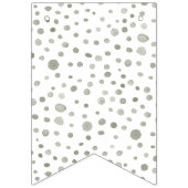 Sage Confetti Waterverf Stippen Bunting Flag Vlaggetjes (Eerste vlag)