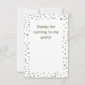 Sage Confetti Waterverf Stippen Dank u kaart (Achterkant)