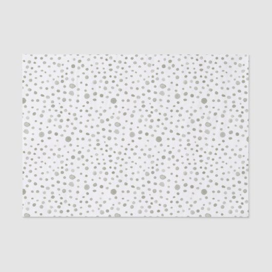 Sage Confetti Waterverf Stippen Tissue Paper Tissuepapier (Voorkant)