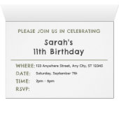 Sage Confetti Waterverf Stippen Verjaardag Uitnodi (Binnen Horizontaal (Onder))