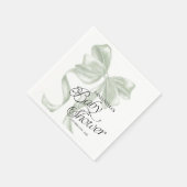 Sage Coquette Strik Babyshowerfeest Servetten (Hoek)
