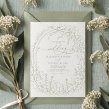 Sage Coquette Woodland Garden Floral Wedding