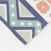 Sage & Coral Native American Pattern Fleece Deken (Hoek)