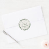 Sage Cream Botanical Floral Moderne Small Product Ronde Sticker (Envelop)