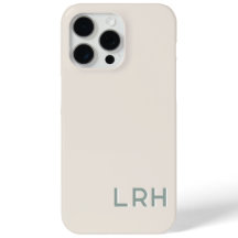 Sage Cream Minimal Monogram Phone Case