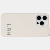 Sage Crème Minimaal Monogram Hoesje (Achterkant (horizontaal))