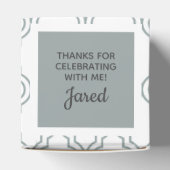 Sage Cross op Quatrefoil Party Favor Box Bedankdoosjes (Bovenkant)