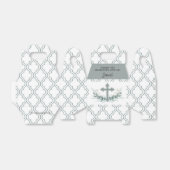 Sage Cross op Quatrefoil Party Favor Box Bedankdoosjes (Uitgevouwen)