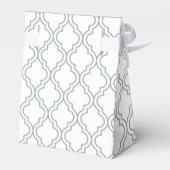 Sage Cross op Quatrefoil Party Favor Box Bedankdoosjes (Achterkant)