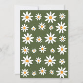 Sage Daisies Wild flower Birthday invitation Kaart (Achterkant)