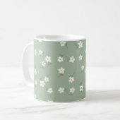 Sage Daisy Bloem Mok | Handgetekende Botanische (Voorkant links)
