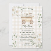 Sage Daisy Domme Gans Baby Shower Kaart (Voorkant)