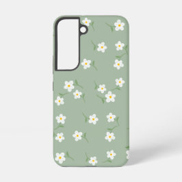 Sage Daisy Hoestelcase | Elegante Botanische Bloem Samsung Galaxy Hoesje