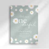 Sage Daisy Little Miss Onederful Uitnodiging